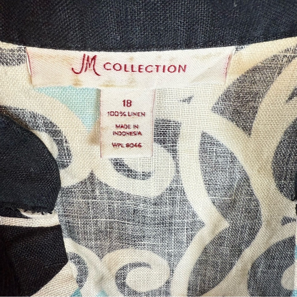 Coastal Vacation Linen Plus Size 18 Boho Modest Sophisticated Relaxed Beach - Picture 4 of 9